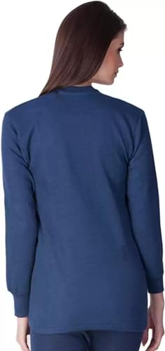 Image of Alfa Women's V-Neck Full Sleeves Thermal Top | Soft Cotton Winter Wear Inner Top for Cold Weather Protection