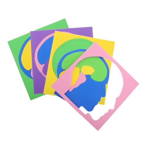 Sosoport 4 Piezas Rompecabezas Cerebral Rompecabezas de Modelo de Cerebro Montessori pequeños Rompecabezas Rompecabezas Montessori Eva
