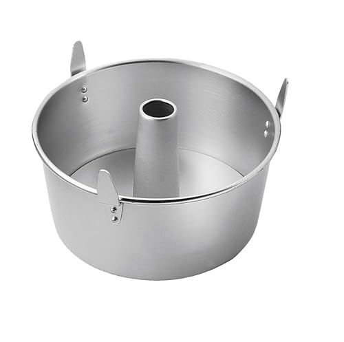 mille idee Stampo per Angel Cake/Chiffon Cake in Alluminio – Fondo Removibile e Piedini – Ø 20 cm – Stampo Ciambella per Dolci Soffici e Alti, Antiaderente e Facile da Pulire Ruoto americano