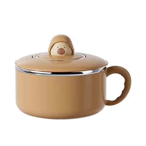 Generisch Cuenco grande con tapa, vajilla de fideos instantáneos de 1,2 l, escurridor con tapa, para arroz, sopa, sándwiches, residencia universitaria, hogar, desplazamientos y lugar de trabajo