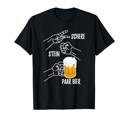 Duckstein-Festival in Lübeck, Kiel und Binz Lustiges Schere Stein Paar Bier Bierliebhaber Bier Hopfen T-Shirt