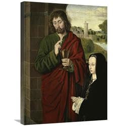 30 in. Anne of France, Duchess of Bourbon Art Print - Jean Hey