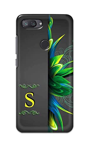 Image of Name II Initial II Letter Alphabet S Hard Back Case Cover for Mi 8 Lite /Mi 8 Youth /Mi 8X Back Cover -(J5) VNS2222