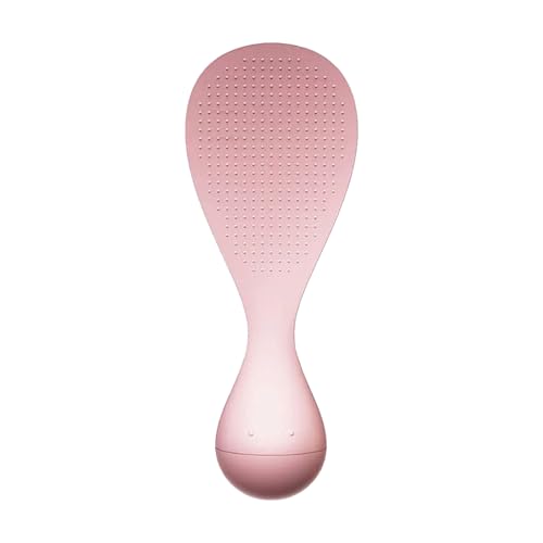 Never-Fall Pink Standing Rice Spoon – Self-Standing Tumbler Base, Hygienic Non-Slip Design for Countertops & Easy Storage
