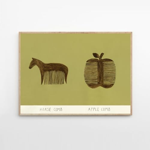 THE POSTER CLUB �|�X�^�[�N���u Horse and Apple Comb 30×40cm Isabelle Vandeplassche
