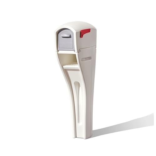 Step2 Mailmaster Streamline Mailbox & Post Weather Resistant Large Outdoor Mailboxes Made of Durable Plastic Easy to Install Flag Included White