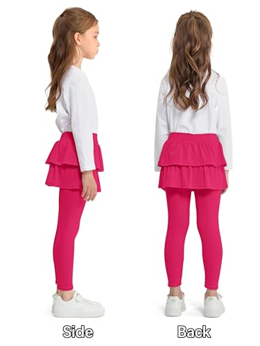 Cooraby 1/2/3 Pack Girls Leggings Toddler Girl Pants School Uniform Pants Warm Stretchy Skirt Leggings for Girls 2-14 Years3
