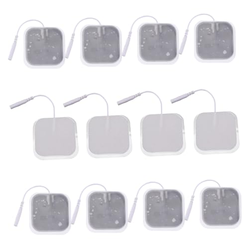 SHERCHPRY Parches de Electrodos No Tejidos 5x5 Cm 20 Unidades Almohadillas Autoadhesivas Reutilizables para Fisioterapia Terapia Ocupacional Uso Corporal Espalda y Cuello para Embarazadas
