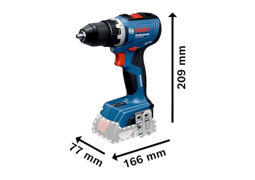 Image of BOSCH GSR 18V-65 Professional Cordless Drill Driver (Solo) | 18V Brushless Motor | 13mm Keyless Chuck | High Torque | Compact Design | L-Case Included | Without Battery or Charger |1Yr BOSCH Warranty