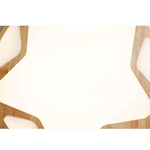 Plafonnier LED moderne haut de gamme style bois d'architecte - 6