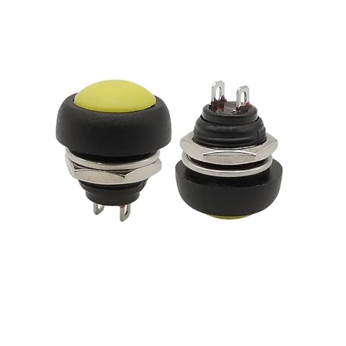 Interruptor de boton momentaneo PBS-33B de 12mm evita fallos por humedad con este pulsador mini