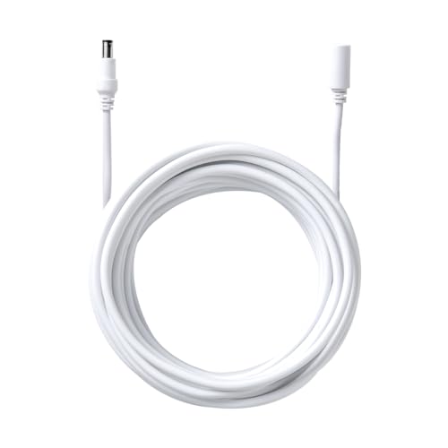 eufy Security 33 ft Extension Power Cable for eufyCam E330 (Professional), 12V DC, White Color, Female to Male