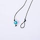 Happyyami 4 Stück Perlen-Halsreif, Leder, Kordel, einzigartige Edelsteine, Türkis, für , handgefertigt, , Schmuck, , Perle