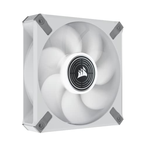 Image of CORSAIR ML120 LED Elite, 120mm Magnetic Levitation White LED Fan with AirGuide, Single Pack - White Frame (Pack of 2)