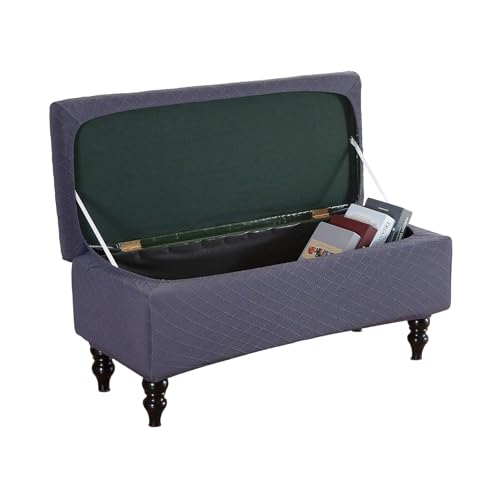 Image of FUANGUI Ottoman Cover Stretch Storage Ottoman Bench Slipcover Printed Folding Storage Bench Ottoman Cover Footrest Stool Slipcover Footstool Protector Cover with Elastic Bottom, Large