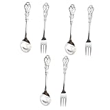 Ciieeo 3 Juegos cuchara inglesa minicucharas cucharas de espresso talheres aco inocidavel kitchen gadgets cutlery set suministros de cocina herramientas para comer Acero inoxidable Silver