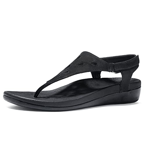 UTENAG Womens Arch Support Sandals Orthotic Thong Flip Flops4
