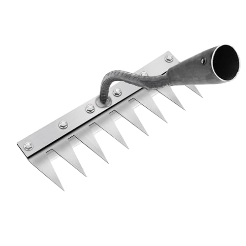 Rastrello Multifunzione Elimina Erbacce, Rastrello Giardino Portatile, Sarchiatore per Erbacce Manuale per Agricoltura e Giardinaggio, Rastrello Manuale per Erbacce, per Estirp (8 Denti)