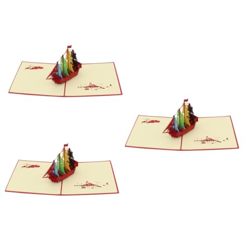 Tarjetas de Navidad 3D de alta calidad, set de 3 piezas con acabado de papel texturizado