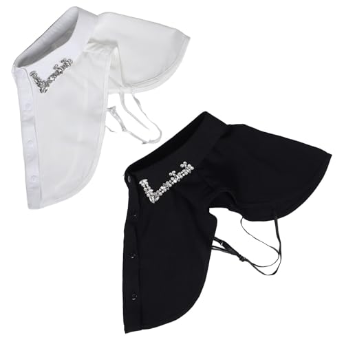 Faux col pailleté femme col amovible asymétrique pour chemisier et robe
