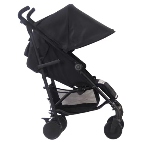 My Babiie MB51 LITE Stroller – from Birth to 4 Years (22kg), Lightweight, Umbrella Fold, Travel Buggy for Toddlers - Charcoal Stripes - Image 4