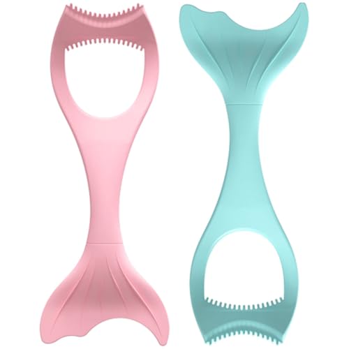 Applicateur mascara en silicone anti-bavure avec peigne à sourcils intégré double action