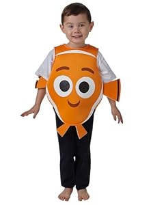 Rubie's Findet Nemo Kostüm-Weste für Kinder - 5-6 Jahre – Gepolsterter Clownfisch Überwurf – Schnelle Verkleidung Fasching, Karneval & Mottoparty – Orange
