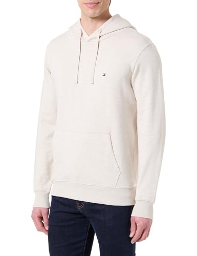 Tommy Hilfiger Men ESSENTIAL TERRY HOODY MW0MW37235 Pullover Hoodie, BEIGE, XL