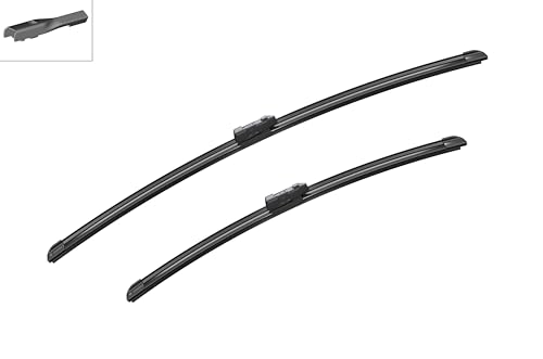 Image of BOSCH 3397014621 AeroTwin Wiper Blades - Set of 2 (26 inch & 20 inch) Top Lock 16mm | Driver and Passenger Side Original Equipment Replacement Blades