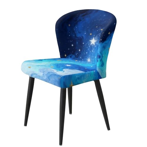 Image of Star Bar Stool Covers,4 Pack Stretch Waterproof Bar Stool Chair Cover for Dining Room Cafe Furniture Chair Seat Protectors Seat Covers