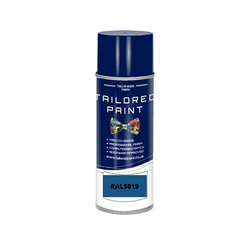 RAL 5019 capri Blue Gloss Enamel Aerosol Paint Can Paint For Wood, Metal, Plastic, PVC, UPVC, Fascia Boards - Indoor & Outdoor
