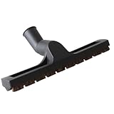 FUBESK Bodenbürste für Staubsauger mit mehreren Oberflächen, 32 mm, natürliche Rosshaarborsten, 360 Grad drehbar, Gummirad-Staubsauger