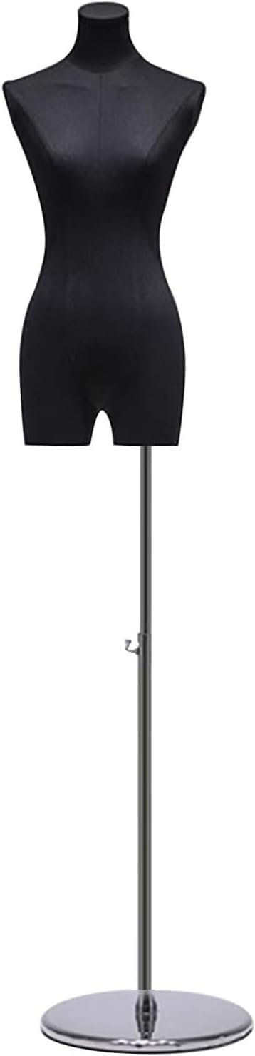 CONGRUI Mannequin Female Dress Form Manikin 61-77 Adjustable Detachable Metal Base Plastic Head(White)