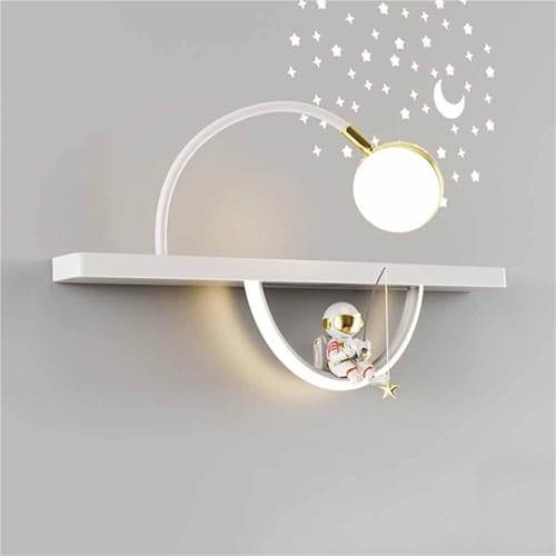 Aplique de pared infantil de astronauta con lámpara LED de 12W para mesita de noche moderna