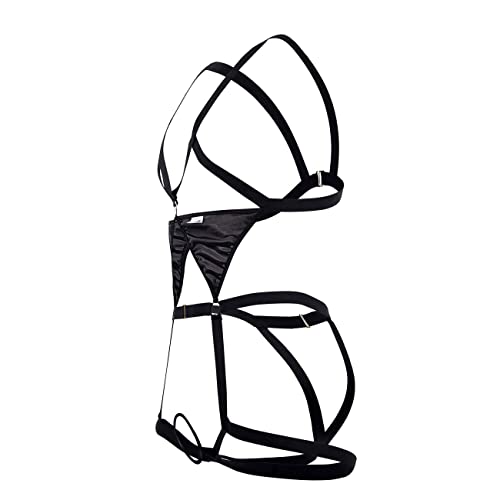 Candyman Fashion Candyman 99665 Harness Bodysuit Color Black Size S/M thumb #1