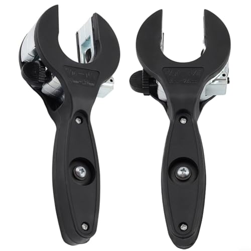 EpheyFIF 2-Piece Ratchet Tube Pipe Cutter Set, for 6-23mm and 8-29mm Copper Aluminium Stainless Steel Pipes, Single-Hand Operation, Efficient Cutting in Tight Spaces(A)