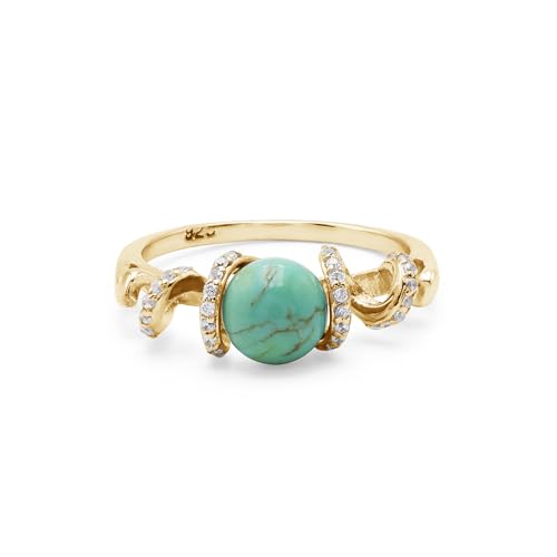 Bague turquoise et topaze blanche en argent 925 style bohème