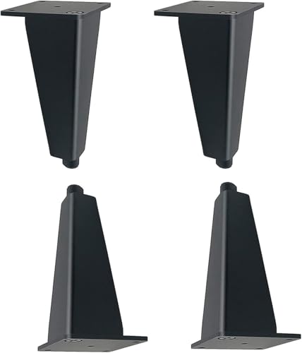 enttgo Table Leg Metal Furniture Support Feet Legs Industrial Coffee Table Legs Heavy Duty Matt Dresser Legs Set of 4(12cm/4.7in)