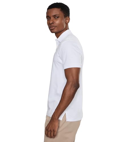 Image of POLO RALPH LAUREN, Men's, Custom Slim Fit Soft Cotton Polo Shirt, White, X-Small