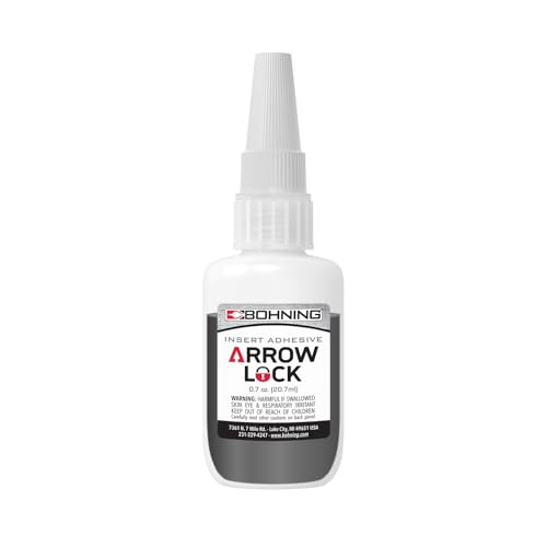 ArrowLock Archery Insert Glue, .7 oz, Rubberized Instant Glue for Points and Inserts
