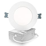 Recessed Lighting 4 inch,Lodoolight 1 Pack 3000K Slim Led Wafer Lights ,780LM High Brightness Recess