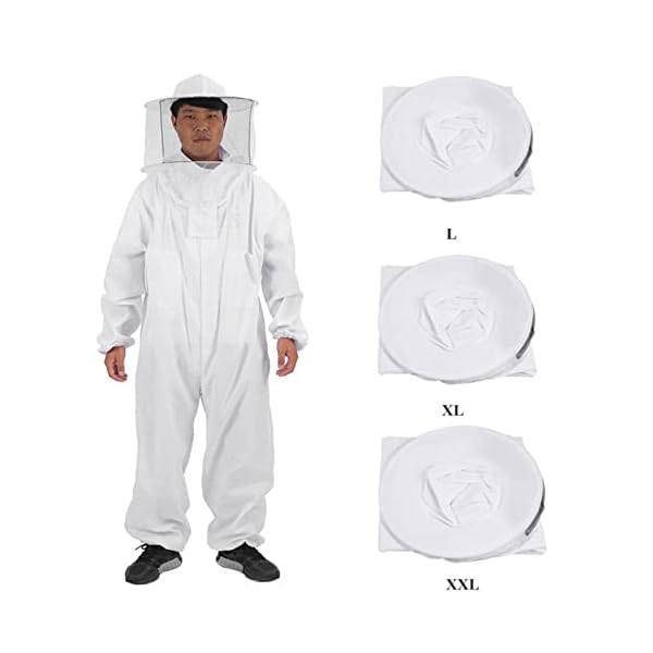 Perfeclan Imkeranzug, Imkeranzüge Overall Outfit Ausrüstung Bienenzuchtbedarf mit schützender, selbsttragender, runder… – Bild 5