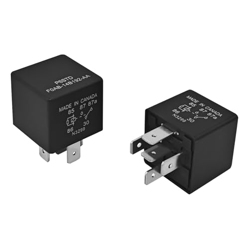 SWQS 2 PCS P6STD FOAB-14B192-AA Automotive Relays 12V 5 Pin Fuel Pump Starter Relays for Ford F-150 Explorer Expedition Transit Ensure Stable Operation of Automotive Electrical Systems