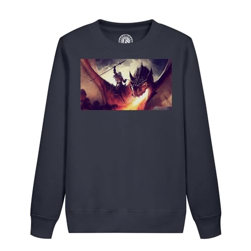 Sweatshirt dragon enfant en coton chaud imprimé chevalier fantastique