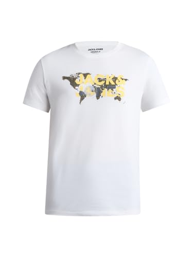 Image of Jack & Jones Men Pure Cotton Graphic Printed Slim Fit T-Shirt