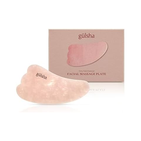 Gulsha Facial Massage Plate - Rose Quartz Facial Massage Stone - Skin’s Elasticity, Circulation, Relaxing Facial Tension and Fatigue Cover