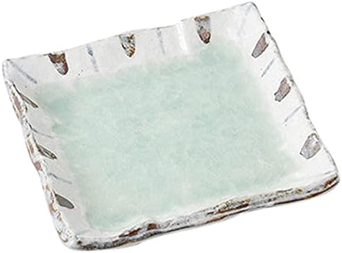 Set of 5 Namei Dishes, Hiwa Glazed Tokusa Square Appetizer Plate, 5.9 x 5.9 x 1.1 inches (15 x 15 x 2.7 cm), Japanese Restaurants, Restaurants, Commercial Utensils, Tableware, Tableware