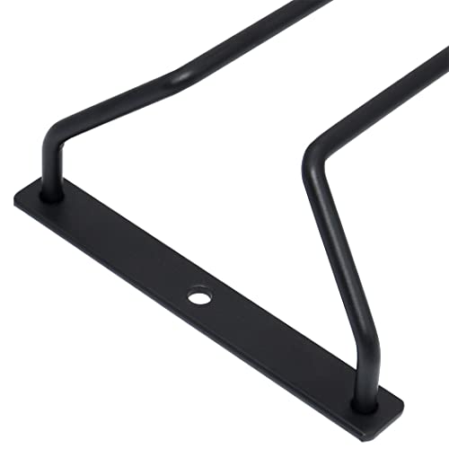 Zoohot 7-Inch Black Wine Glass Rack - Under Cabinet Stemware Wine Glass Holder For Bar Kitchen (1 Rows, 3 Pack) #TOP4