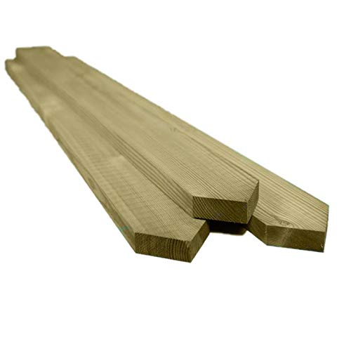 Ruby Pointed Top Picket Pales - Treated Wooden Fencing 2ft (600mm) High (30)
