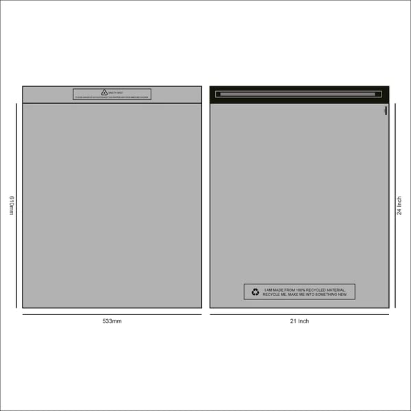 21 X 24 inch (100 Pack) Recycled Strong Grey Mailing Poly Postal Self Seal Bags Large to Small Mailing Bags Postage Packaging Assorted Mailers Posting Shipping Post Parcels Package Bags Various Sizes